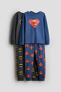 Lot de 2 pyjamas imprimés en coton