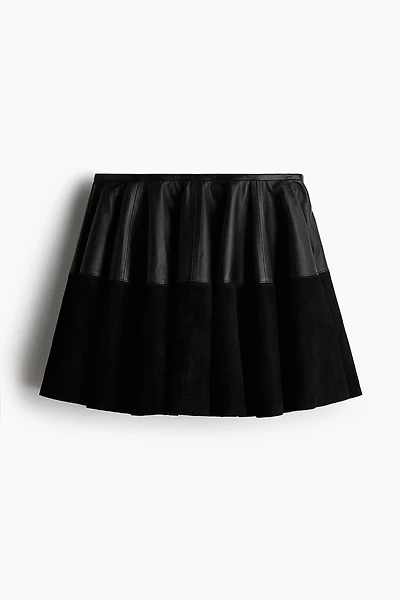 Leather Mini Circle Skirt