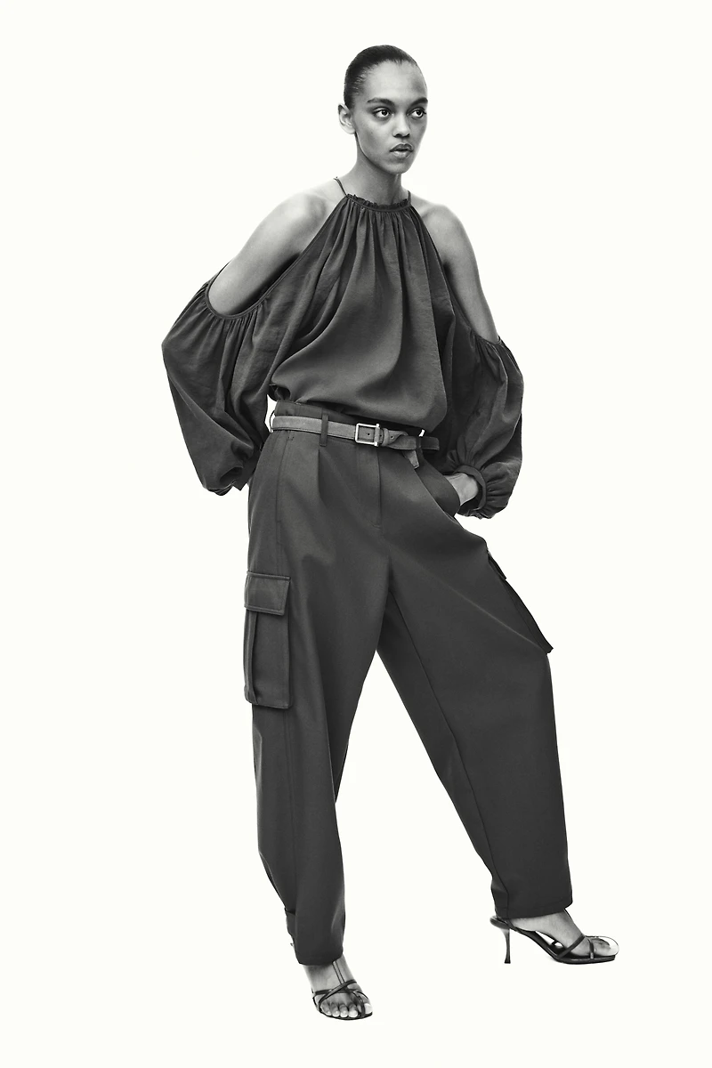 Pantalon cargo avec jambes tonneau