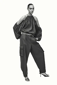 Pantalon cargo avec jambes tonneau