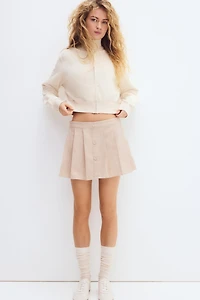Pleated Twill Skort