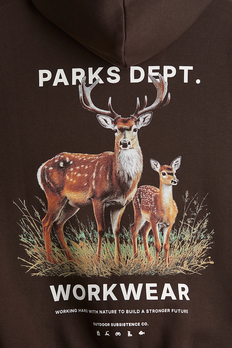 Relaxed-Fit Printed Hoodie