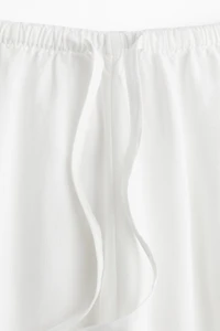 Linen-Blend Drawstring Pants