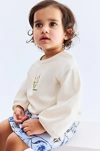Sweatshirt with Embroidered Motif