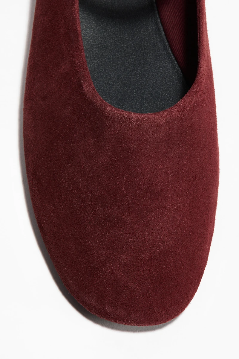 Suede Mary Jane Flats