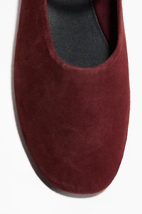 Suede Mary Jane Flats