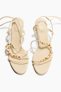 Kitten-Heeled Strappy Sandals