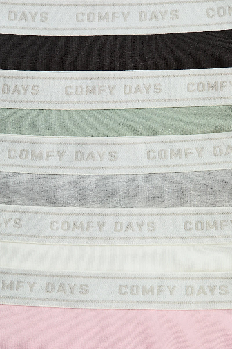 5-Pack Hipster Briefs with Text Motif