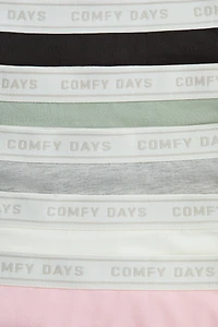 5-Pack Hipster Briefs with Text Motif