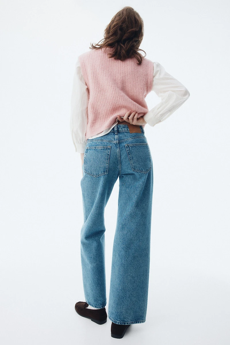 Gilet sans manches en tricot côtelé