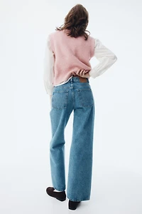 Gilet sans manches en tricot côtelé