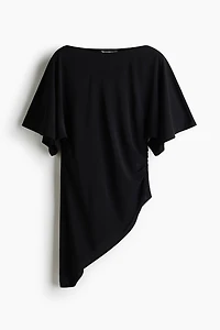 Haut asymétrique avec manches papillon