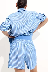 MAMA Linen-Blend Shorts