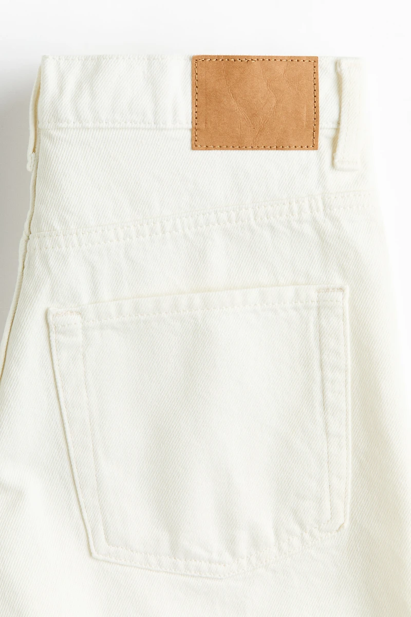 Raw-Edge Denim Shorts