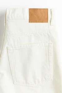 Raw-Edge Denim Shorts