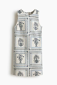 Open-Back Twill Dress