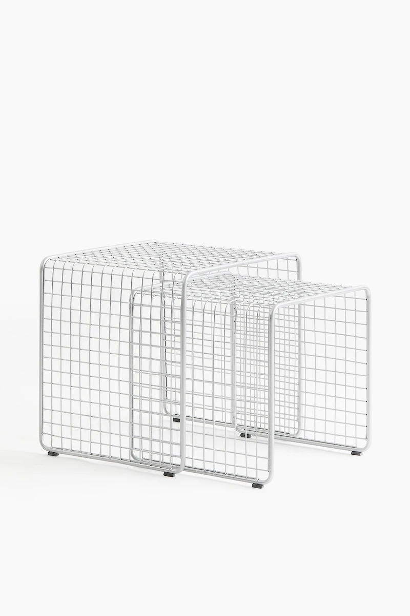 2-Piece Metal Wire Table Set