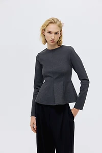 Haut péplum en jersey