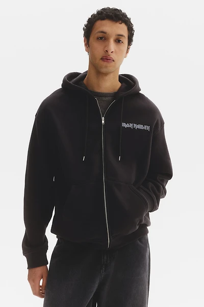 Loose-Fit Printed Hooded Jacket