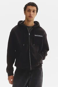 Loose-Fit Printed Hooded Jacket