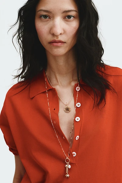 Double-Strand Pendant Necklace