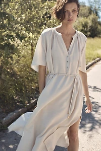 Robe tunique avec liens à nouer