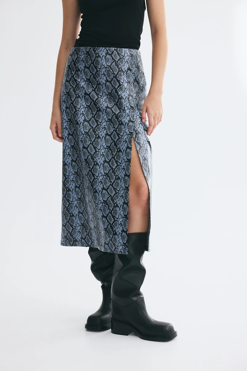 Coated Pencil Skirt