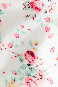 Patterned Smock-Detail Two-Piece Swimsuit