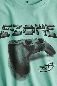 Printed cotton T-shirt