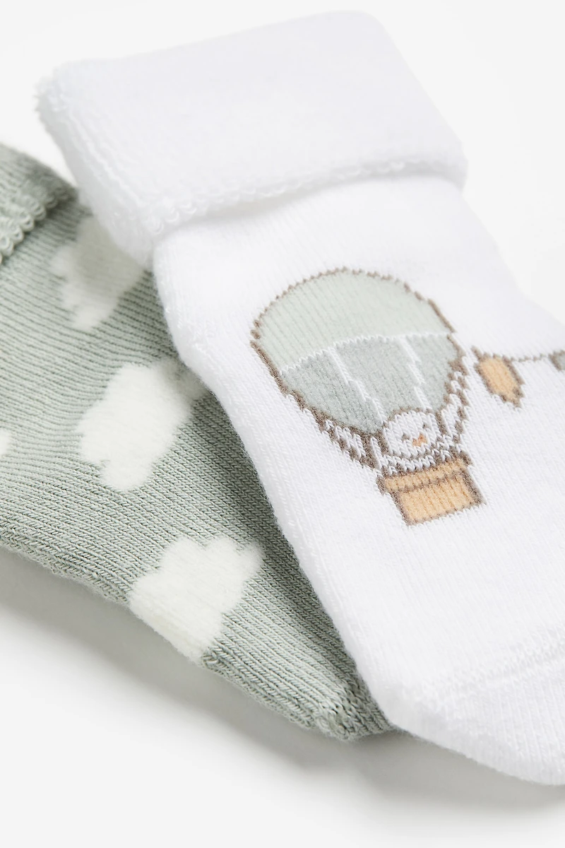 Lot de 2 paires chaussettes en bouclette