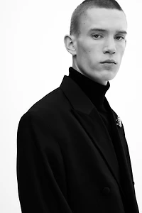 Relaxed-Fit Wool-Blend Tuxedo Jacket