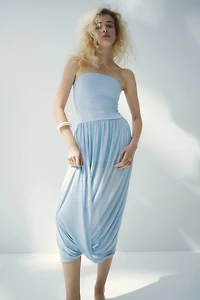 Bubble-Hem Bandeau Dress