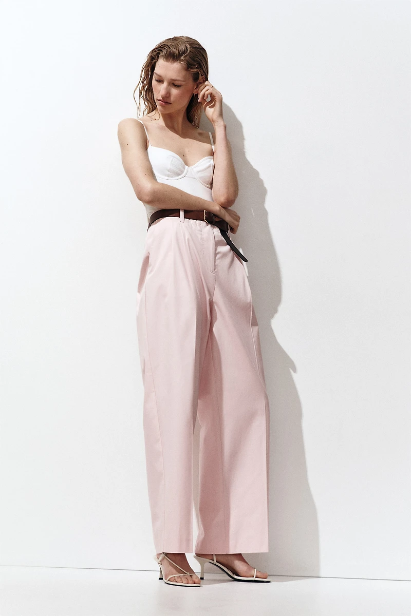 Belted Cotton Chinos