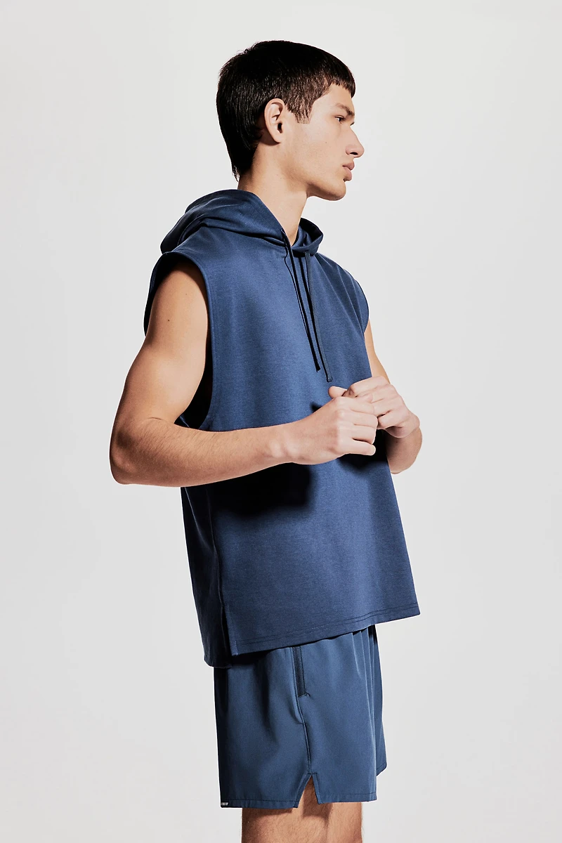 Regular-Fit Sleeveless Sports Hoodie with DryMove™