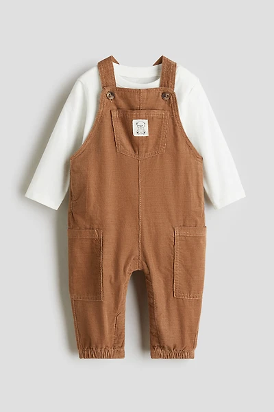 2-Piece Overall and Shirt Set