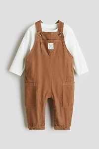 2-Piece Overall and Shirt Set