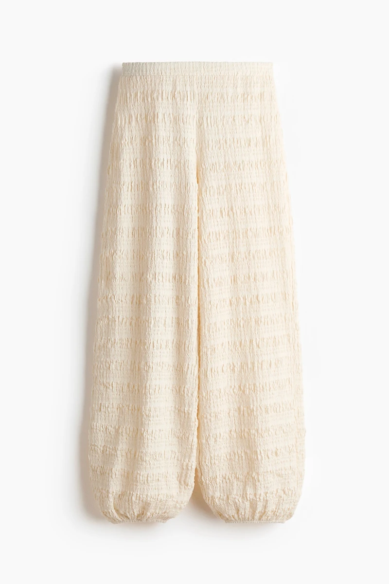 Textured Jersey Balloon-Leg Pants