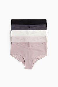 MAMA 5-Pack Lace-Trimmed Cotton Hipster Briefs