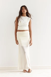 Draped Mesh Skirt