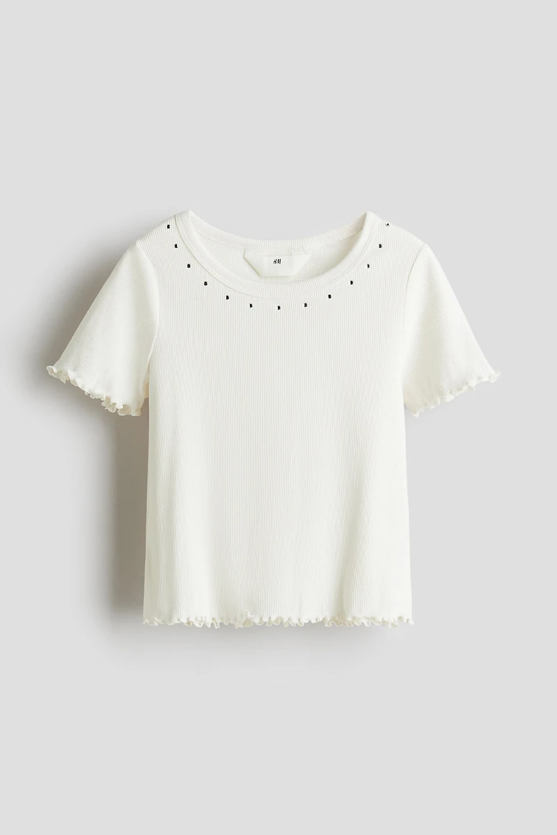 Embellished Cotton Top