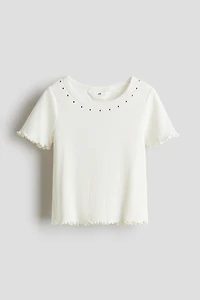 Embellished Cotton Top