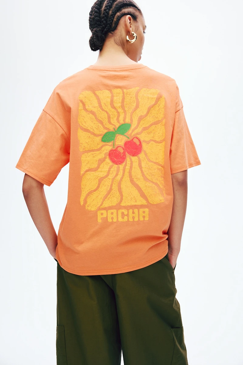 Oversized T-Shirt with Printed Motif