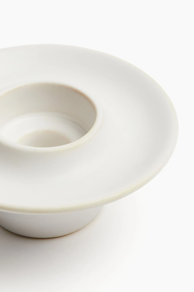 Bougeoir chauffe-plat en grès cérame