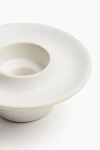 Bougeoir chauffe-plat en grès cérame