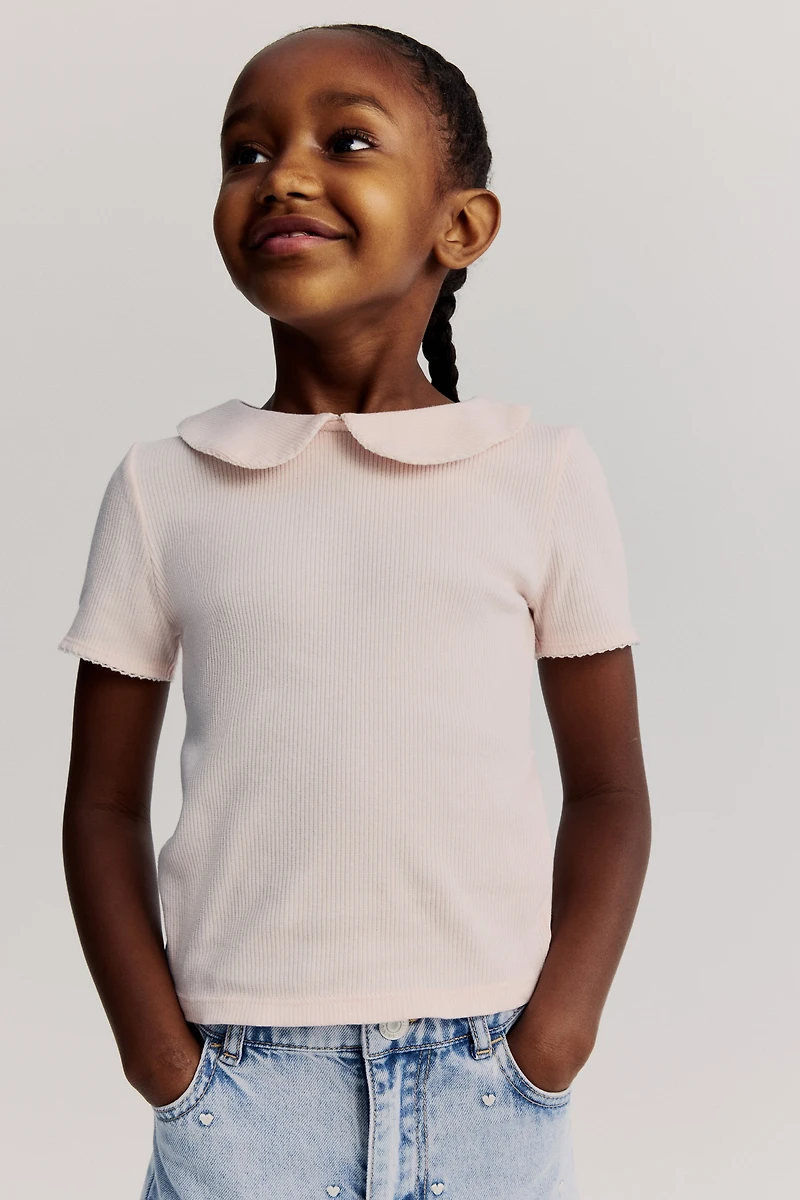 Picot-Trimmed Cotton Top