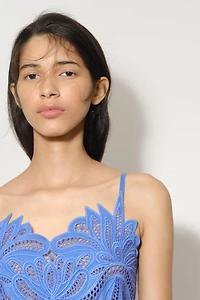 Embroidered Strappy Dress
