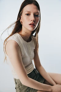 Draped Sleeveless Top