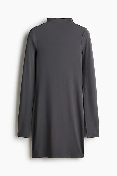 Mock Turtleneck Mini Dress