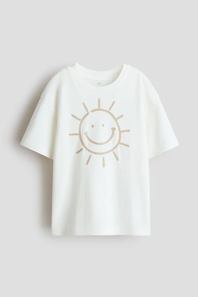T-shirt en coton avec motif imprimé