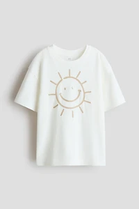 T-shirt en coton avec motif imprimé